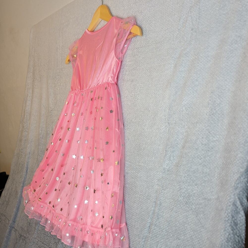 Pajamas Dress Bluey Bingo and Friends Toddler Girl's Pink Satinet Nightgown 6T - Picture 5 of 8